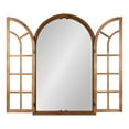 thumbnail image 6 of Kate and Laurel Boldmere Rustic Windowpane Arch Mirror, 28 x 44, Rustic Brown, Farmhouse Window Mirror for Wall, 6 of 10
