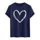 thumbnail image 3 of Tops para hombre, blusas y camisas de cuello redondo y manga corta para hombre. Camiseta/camisa informal de cuello redondo y manga corta con estampado de corazones para hombre. Tops de poliéster para, 3 of 4