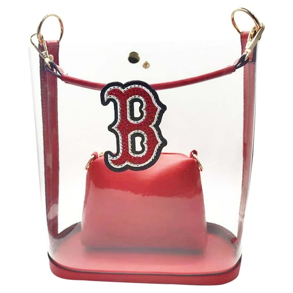 Cuce Boston Red Sox Rhinestone-Clear Purse