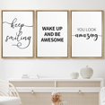thumbnail image 2 of PixonSign Framed Wall Art Print Set Stay True Word Art Inspirational Motivation Typography Modern Art Chic Expressive Cool Black and White for Living Room, Bedroom, Office - 16"x24"x3 Natural, 2 of 5