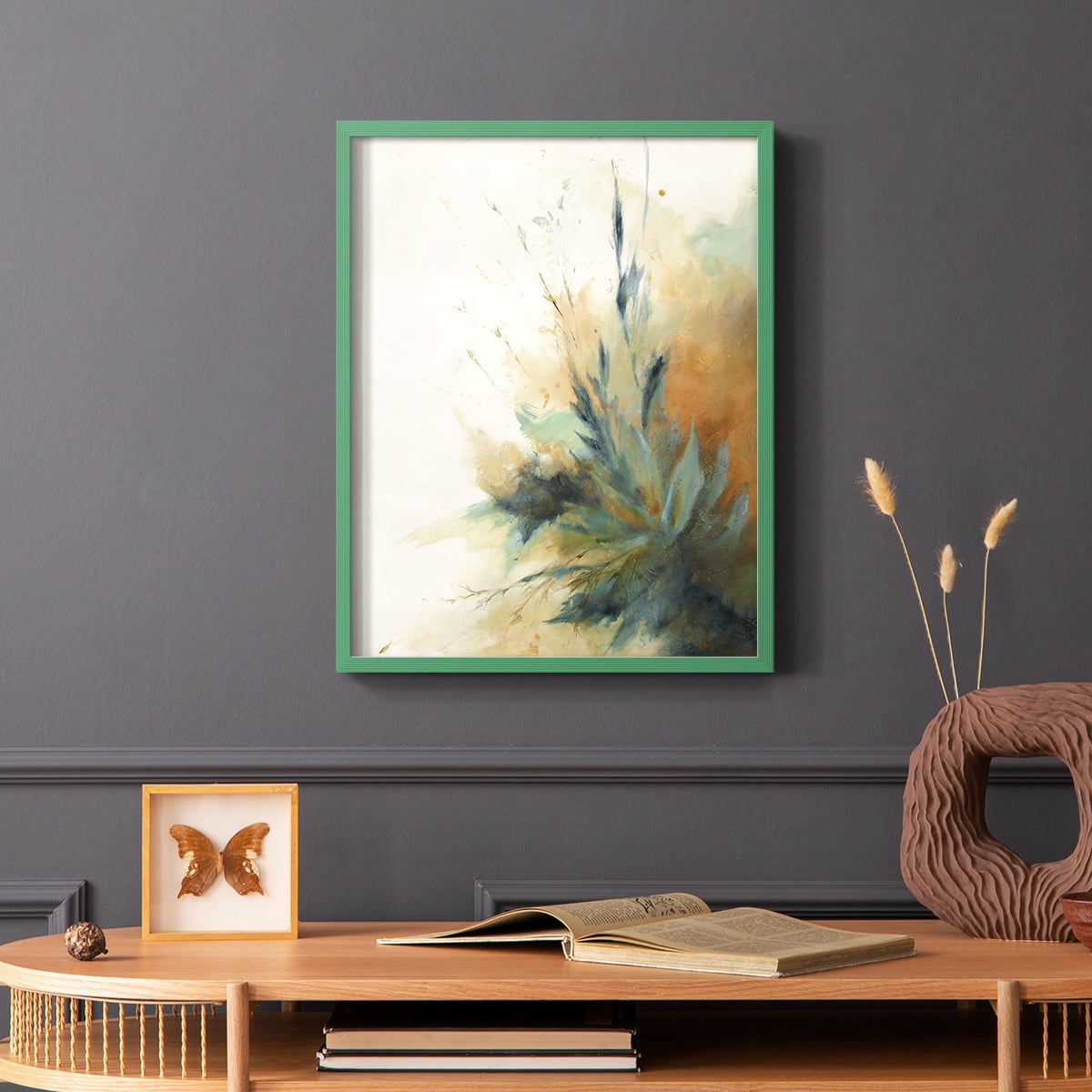 Desert Song II Framed Print in Green Solid Wood Framed Print No Nail Hanging
