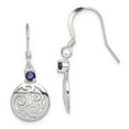 thumbnail image 1 of FB Jewels Sterling Silver & Iolite Round Polished Filigree Dangle Earrings, 1 of 2