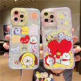 thumbnail image 2 of Funda Samsung A03 CORE S21 S20 FE S22 PLUS A53 A73 5G Note 20 ultra J7 prime A21S M33 M53 A23 5G Cartoon BTS Transparente Suave, 2 of 4