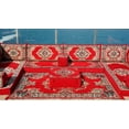 thumbnail image 2 of Turkish Sofa Set with Floor Cushions, U Shaped Arabic Sofa, Floor Pillows, Diwan Sofa, Red Convertible Sofa, Floor Seating for Adults, 2 of 3