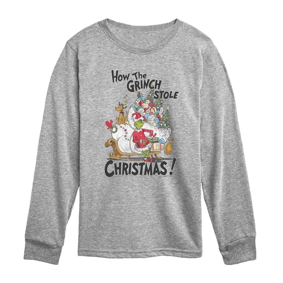 The Grinch - How The Grinch Stole Christmas - Youth Boys Long Sleeve Graphic T-Shirt