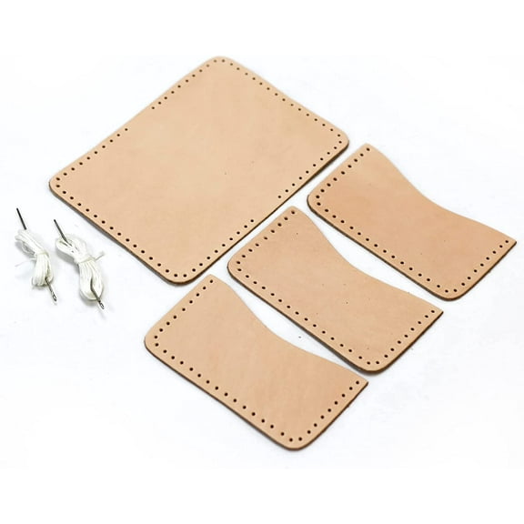 DIY Leather Bifold Wallet Kit - Do It Your Own Vegetable Tanned Natural Leather Wallet - Natural
