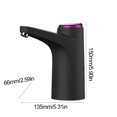 thumbnail image 3 of Bombas De Agua USB Auto Drinking Pumper 1200mA Portable Water Bottle Pumpers para viajes (gris), 3 of 7