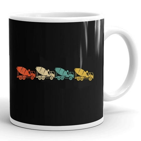 

Cement Mixer Truck Concrete Finisher Concrete Mixer Trucker Gift Ceramic Mug 11oz (White;11oz)
