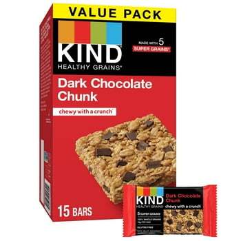KIND y Grains Bars, Dark Chocolate Chunk, 1.2 oz, 15 Count