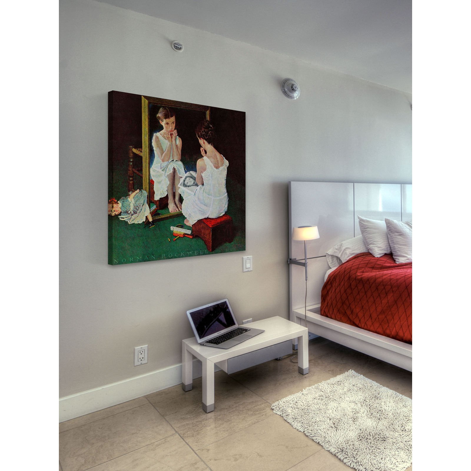 Marmont Hill Girl at the Mirror Wall Art