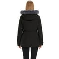 thumbnail image 5 of Wantdo Women's Recycled Winter Coat Long Quilted Winter Jacket Thickened Puffer Parka with Removable Hood Black L, 5 of 11