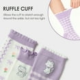 thumbnail image 3 of Balabala Girls Ruffle Crew Socks, 3-Pack Mixed Fabric Socks, Seamless Cute Kids Socks for Everyday Wear (3–11 Years), 3 of 6