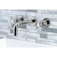 thumbnail image 3 of Kingston Brass KS8126BX Metropolitan 2-Handle 8 in. Wall Mount Bathroom Faucet, Polished Nickel, 3 of 5