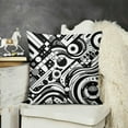 thumbnail image 2 of Modern Grey Black Striped Cushion Covers Geometric Throw Pillow Covers For Home Office Bedroom Circle Swirls Pillow Covers Texture Color Art Decorative Pillow Covers, 2 of 5