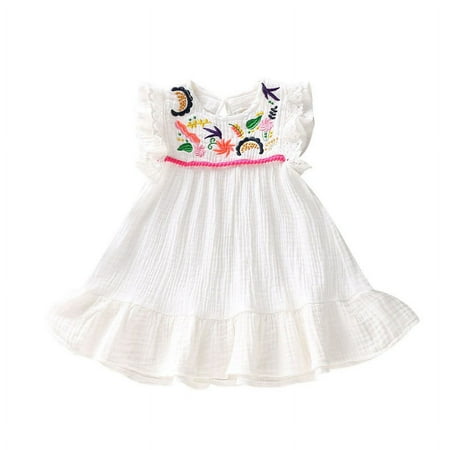 

Toddler Baby Girls Summer Ruffle Elephant Princess Party Dress Clothes Sundress