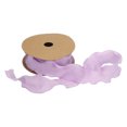thumbnail image 1 of Unique Bargains 2pcs 1.5 Inch 10 Yard Satin Double Ruffle Edge Ribbon Purple Solid Color for Hair Bows Sewing Gift, 1 of 7