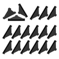 thumbnail image 1 of Uxcell 30Pcs Triangle Glass Corner Protector, 0.24 Inch Plastic Glass Table Corner Protector Transport Corner Guard for Glass, Ceramics, Wood, and Steel(Rounded Corner, Black), 1 of 6