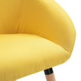 thumbnail image 5 of vidaXL Dining Chairs 4 pcs Yellow Fabric, 5 of 5