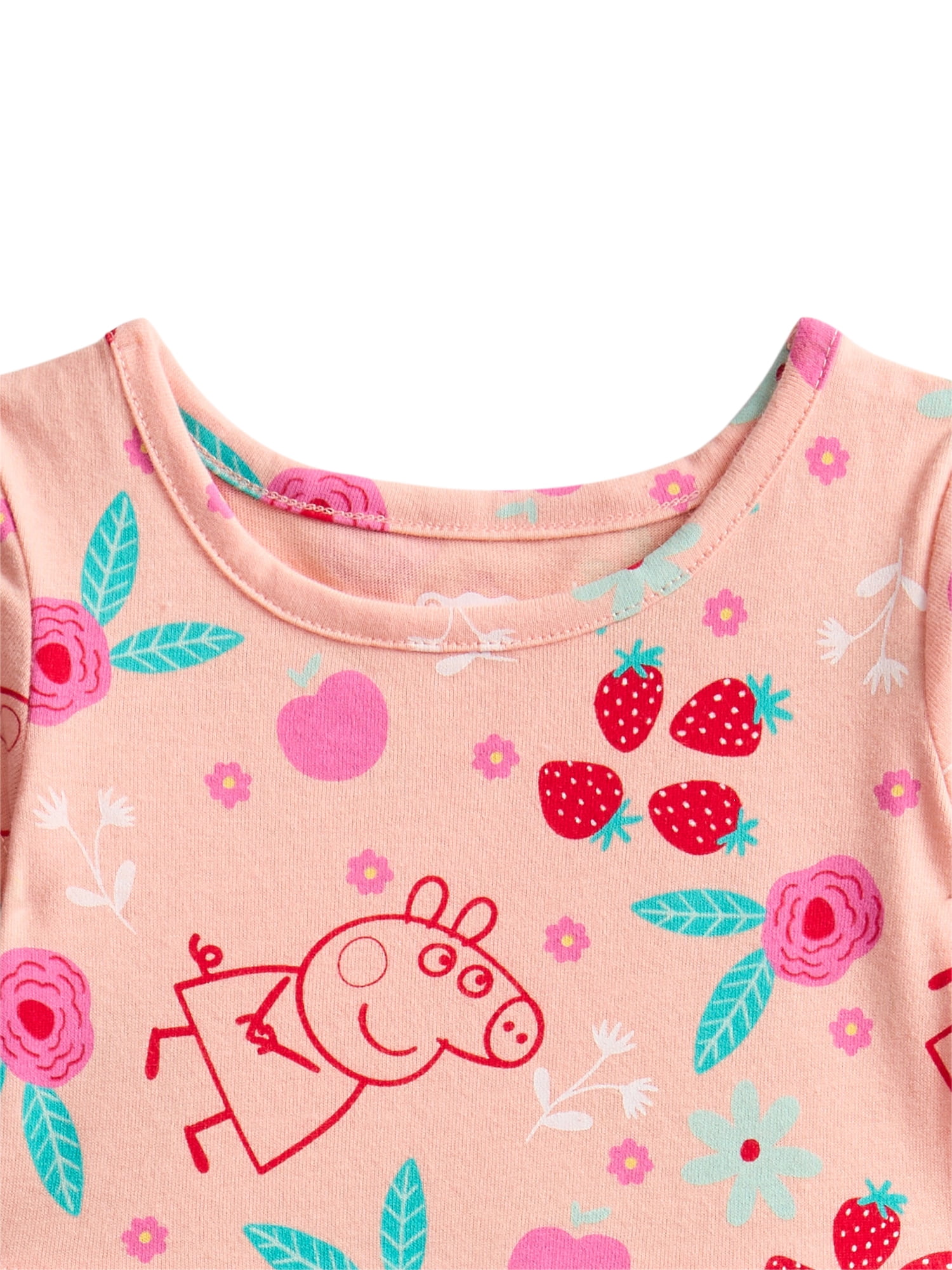Peppa Pig Toddler Girl Allover Print Dress with Short Sleeves, Sizes 12M-5T