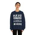 thumbnail image 3 of Have No Fear The Algerian is here Algeria Pride Unisex Sweatshirt, S-2XL, 3 of 9