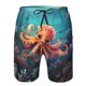 thumbnail image 3 of Balery Underwater Plant Octopus Traje de Baño Estilo Hawaiano para Hombre, Shorts de Secado Rápido con Bolsillos-Large, 3 of 6
