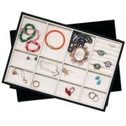 Stackable Tray Organizes jewelry BRACELETS RINGS NECKLACES EARRINGS Showcase Display Organizer