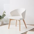thumbnail image 2 of SAFAVIEH Couture Wynonna Modern Linen Solid Dining Armchair, Ivory/Natural, 2 of 8