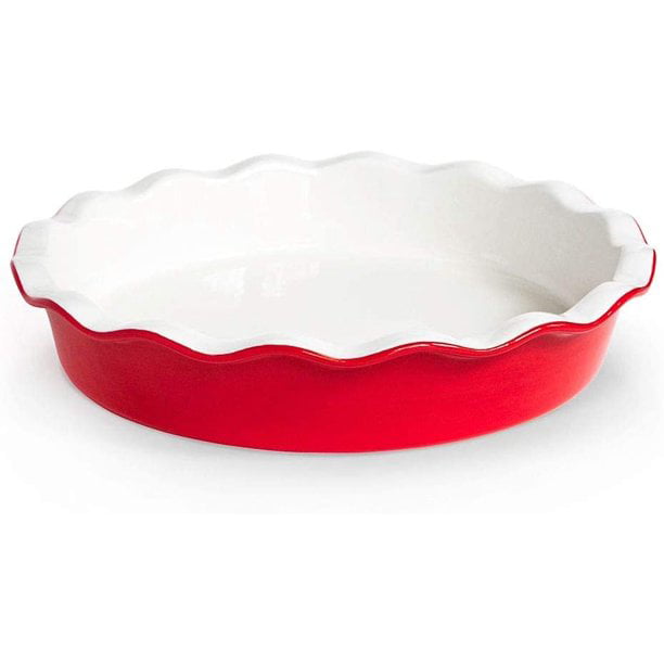 Bewolkt honderd Vierde Kook Ceramic Round Pie Pan, Deep Baking Dish, Wave Edge, 10-Inch, -  Walmart.com