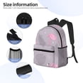 thumbnail image 5 of Picia Pink Flamingo Large Capacity Backpack Classic Style Backpack Casual Backpack Water-Resistant School Work Travel Outdoor Backpack, 5 of 8