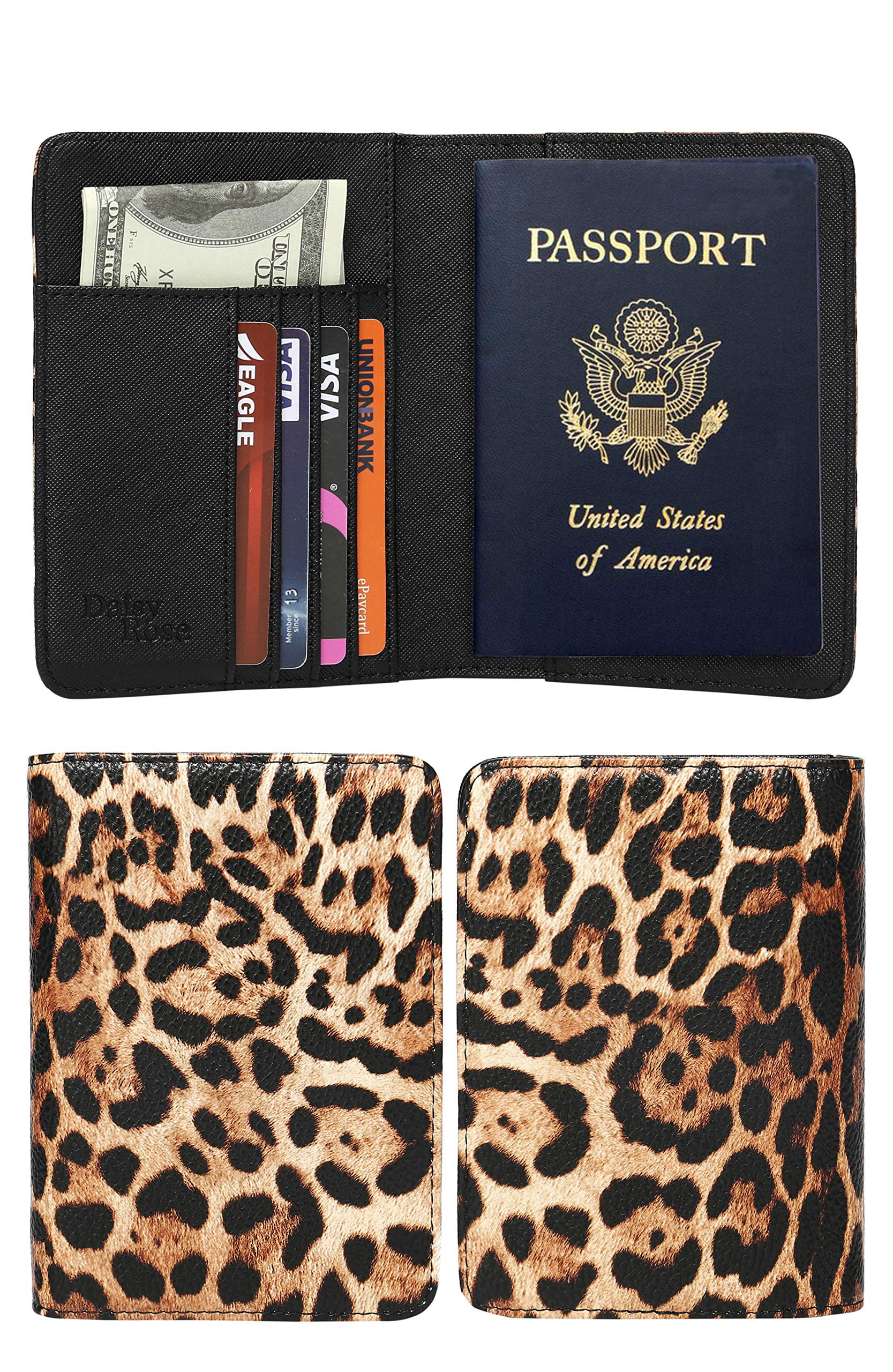 Luxury passport holder cover case  RFID Blocking Protection – Daisy Rose  bags