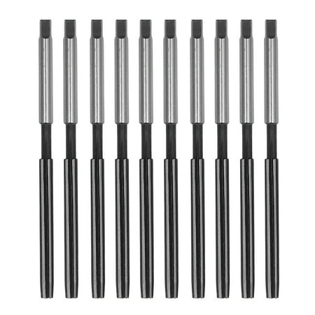 

10Pcs US Standard Hand Reamer 9SiCr Hand Milling Cutter Tool for Precise Reaming 1/8in