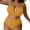 Yellow, variant on SnZhen Swim Suits for Women 2024 Family Swimsuits Matching Set Print Hollow Out Backless Swimwear