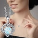 thumbnail image 2 of Collar de la mujer que late deslumbrante colgante en forma de corazón pequeño colgante de la mujer, 2 of 4