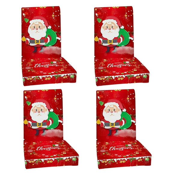 Dining Room Chair Covers,Christmas Tablecloth Print Rectangle Table Cover Set Holiday Party Home Decor