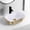 White & Gold, variant on Strictly Sinks Round Ceramic Luxury Vessel Sink - 16 Inch Modern Countertop Bathroom Sink Black