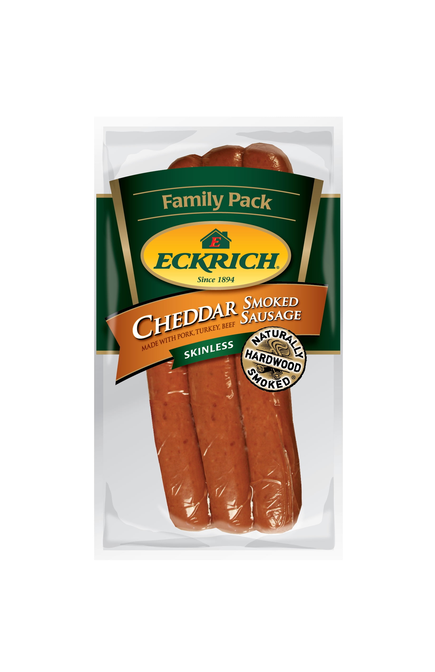 Eckrich Skinless Cheddar Smoked Sausage, 2.4375 lb
