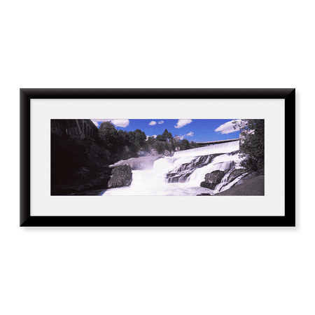 Framed Art Print, Spokane Falls at Spokane River by Panoramic Images, 25-7/8" x 9-7/8"