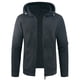 thumbnail image 4 of MHFRRA Chaqueta con Capucha Informal para Hombre, Forrada para Exteriores, Otoño E Invierno Negro, 4 of 7