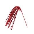 thumbnail image 4 of Adorno de púa con purpurina artificial, púas navideñas falsas, brillantes y festivas. Rojo, 4 of 9