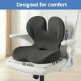 thumbnail image 6 of Memory Foam Seat Cushion,Orthopedic Ergonomic Seat Cushions for Tailbone,Sciatica, and Back Pressure Relief,L-Shaped Design & Adjustable Strap,Lumbar Support Pillow for Office,Car,Desk Chair, 6 of 10