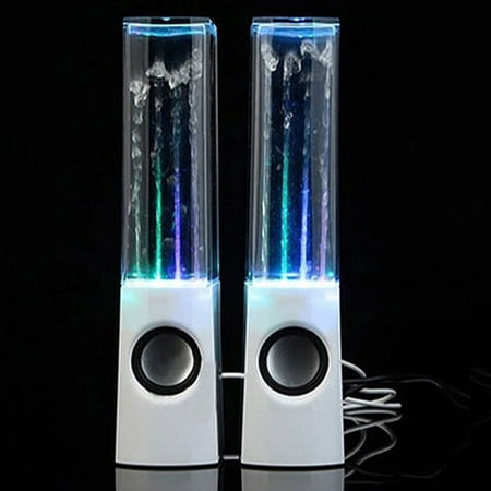Wireless Dancing Water Speaker LED Light Fountain Speaker Home Party White