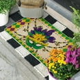 thumbnail image 2 of AVOPATH Jewelry Rhombus Plaid Mardi Gras Carnival Welcome Decorative Doormat, Seasonal Low-Profile Rug Switch Mat for Indoor Outdoor 17x29 Inch, 2 of 6