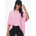 thumbnail image 5 of Women's Oversized T Shirts Summer Short Sleeve Loose Fit Casual Crewneck Plain Tops, 5 of 6