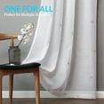 thumbnail image 3 of Anjee Semi Sheer Voile Curtains 45 inch Length 2 Panels, Rod Pocket Polyester Sheer Window Drapes for Living Room, 3 of 10