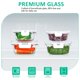 thumbnail image 4 of Juego de recipientes de vidrio para almacenamiento de alimentos KOMUEE, 24 piezas, color blanco, 4 of 6