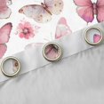 thumbnail image 4 of Feelyou Girly Pink Butterfly Blackout Curtains Set of 2 (52x84 Each), Fashion Watercolor Animal Window Curtains, Groovy Flower Floral Curtains and Drapes, Blackout Curtains Room Decor, 4 of 6