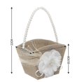 thumbnail image 2 of Cesta de yute de arpillera con mango de perla para niño de flores estilo campo YONGSHENG, 2 of 3