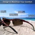 thumbnail image 4 of Gafas de Sol ROCKNIGHT UV400 Polarizadas para Hombre, Montura Roja, 4 of 6