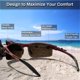 thumbnail image 4 of Gafas de Sol ROCKNIGHT UV400 Polarizadas para Hombre, Montura Roja, 4 of 6