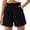 #01 Black 【Mix, Match & Rotate: Stock Up on Your Favorite Colors】, variant on Women's Soft Fabric Flowy Summer Shorts, High Waisted Ruffled Paperbag Trim Accent, Functional Side Pockets Lightweight Breathable Mesh Matrix, Summer Beachwear Daily Casual Vacation | Velmuse